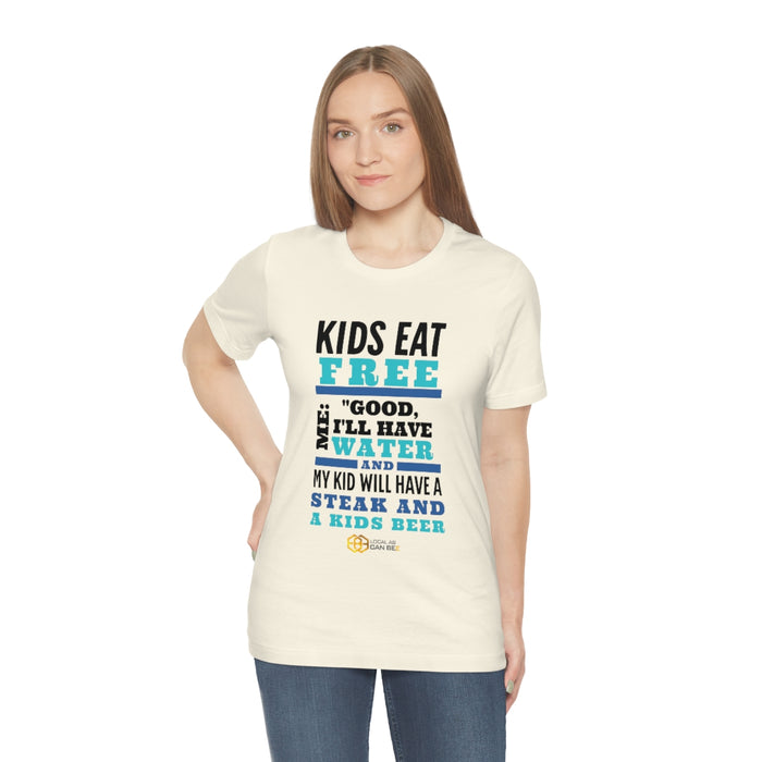 'Kids Eat Free' short sleeve t-shirt