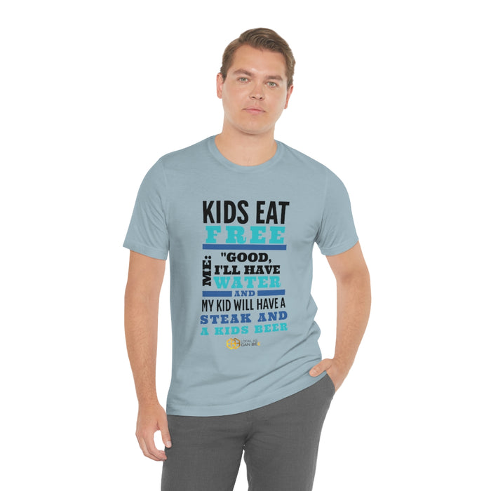 'Kids Eat Free' short sleeve t-shirt