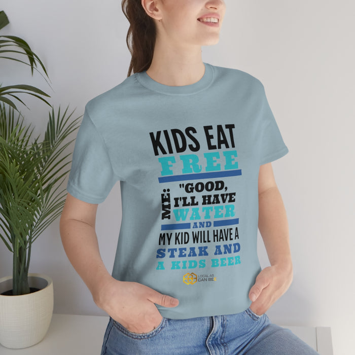 'Kids Eat Free' short sleeve t-shirt