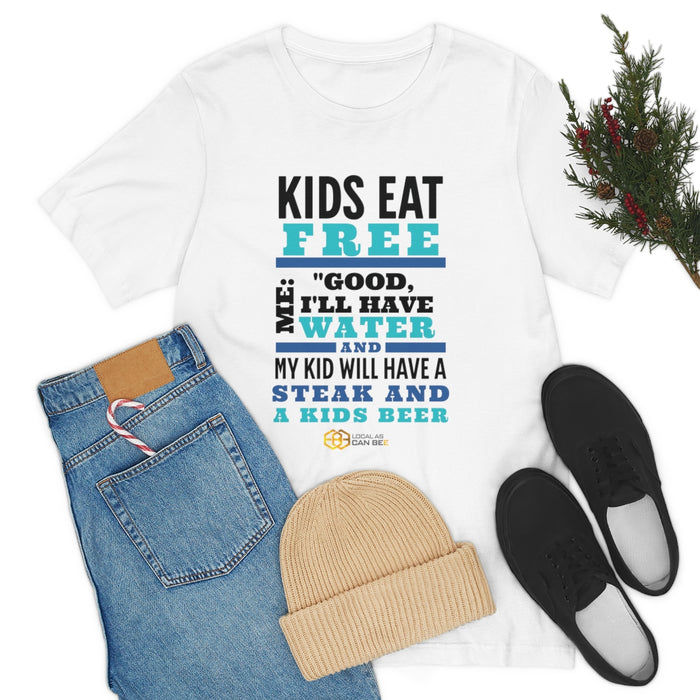 'Kids Eat Free' short sleeve t-shirt