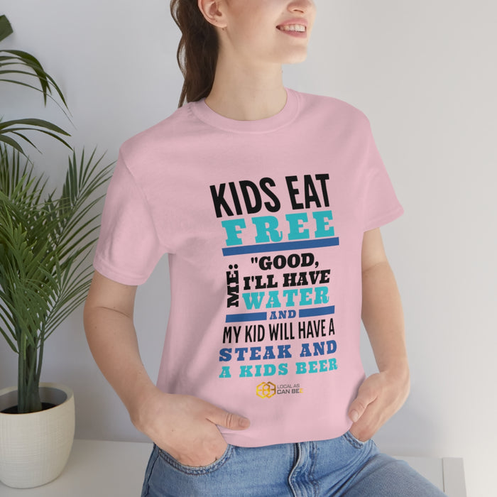 'Kids Eat Free' short sleeve t-shirt