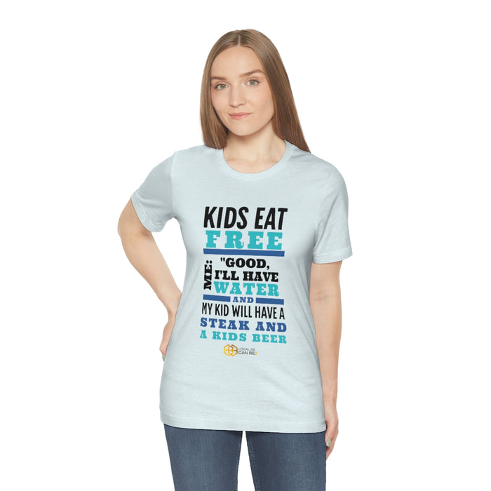 'Kids Eat Free' short sleeve t-shirt