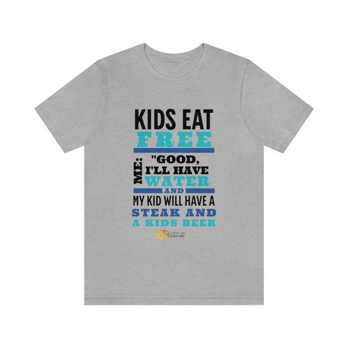 'Kids Eat Free' short sleeve t-shirt