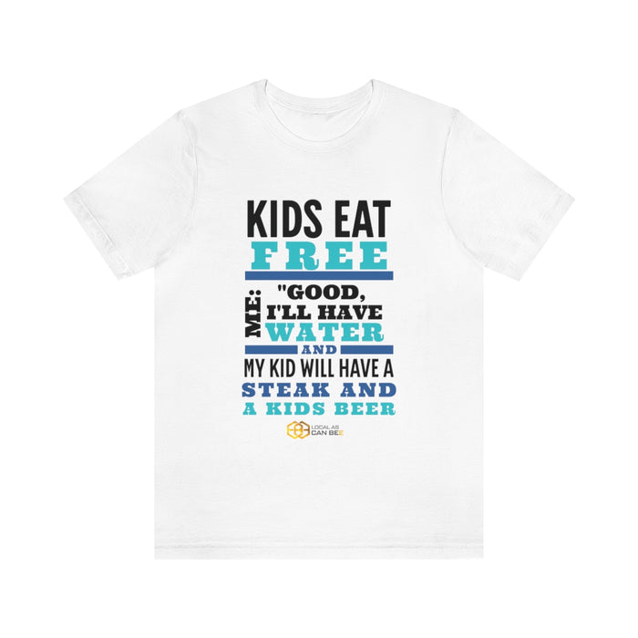 'Kids Eat Free' short sleeve t-shirt