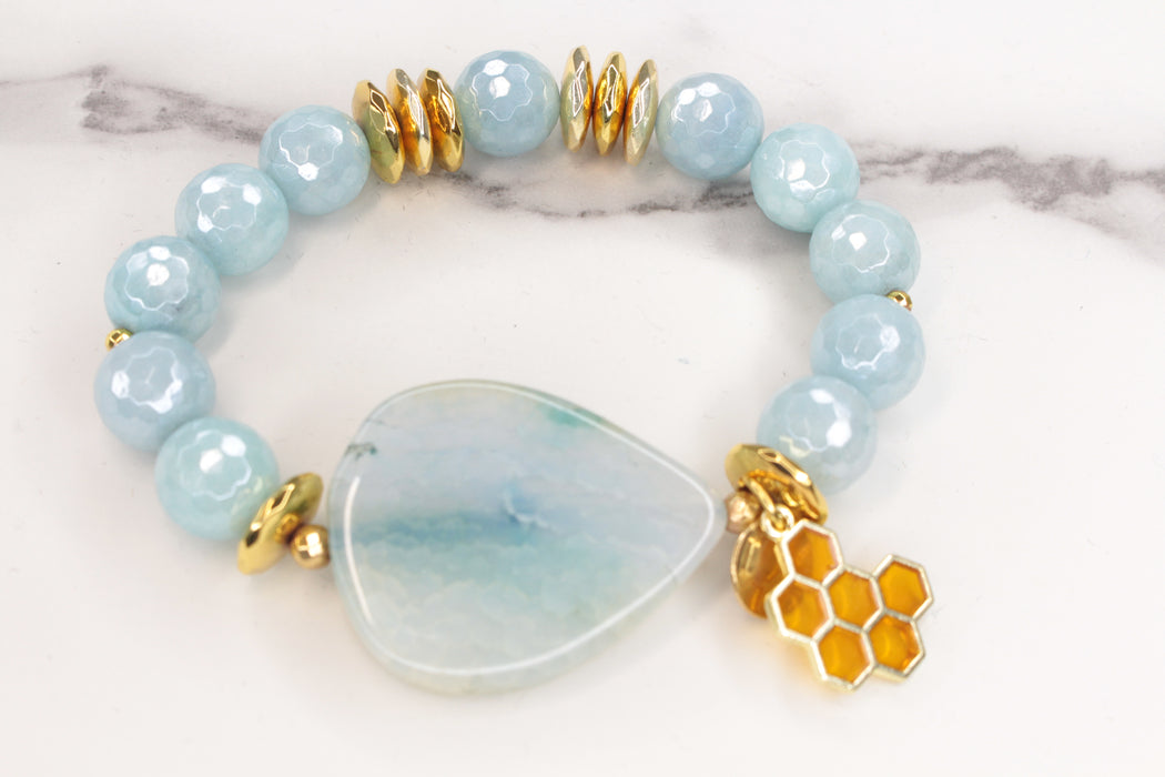 Baby Blue Boho Vibe Bracelet |  CPNS Boutique