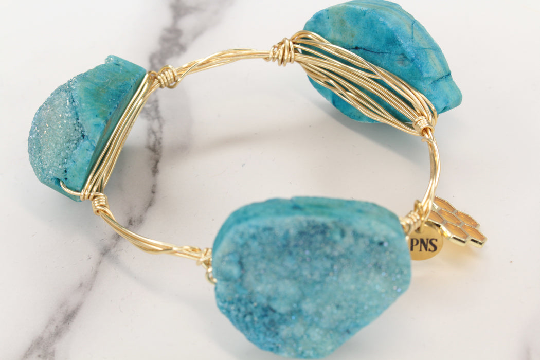 Turquoise Druzy Bracelet |  CPNS Boutique