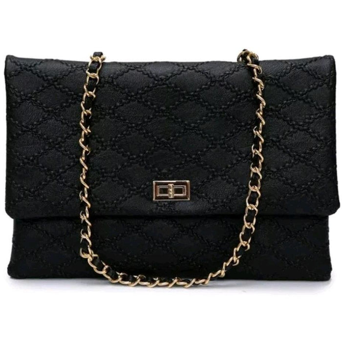 Farah Black Shoulder Bag | Nacelo Boutique