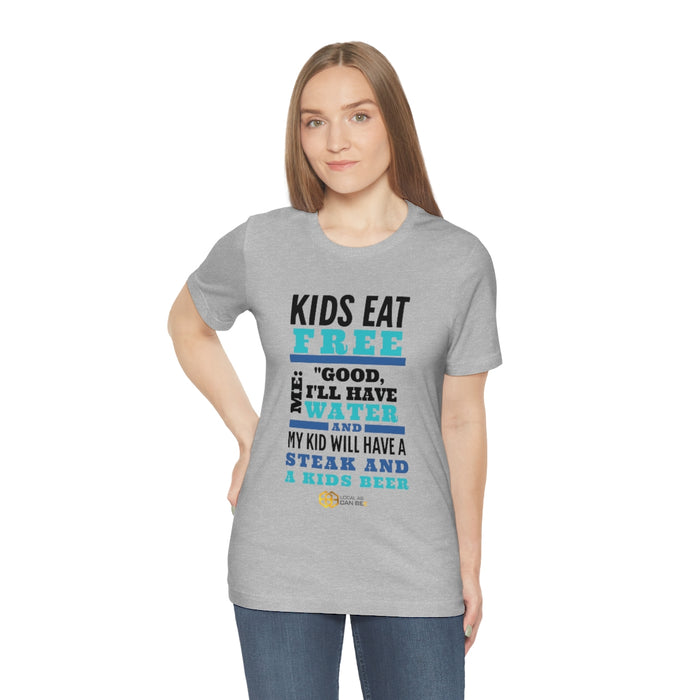 'Kids Eat Free' short sleeve t-shirt