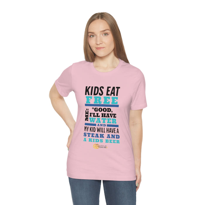 'Kids Eat Free' short sleeve t-shirt