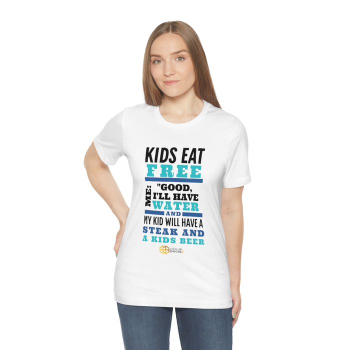 'Kids Eat Free' short sleeve t-shirt