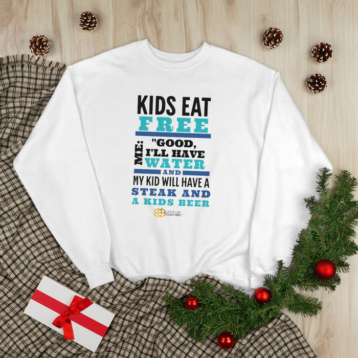 'Kids Eat Free' Long Sleeve Sweatshirt