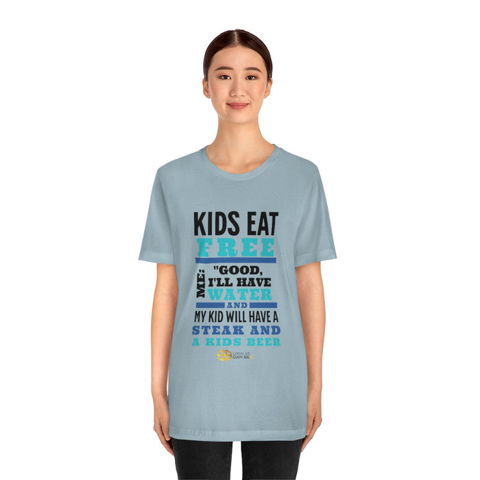 'Kids Eat Free' short sleeve t-shirt